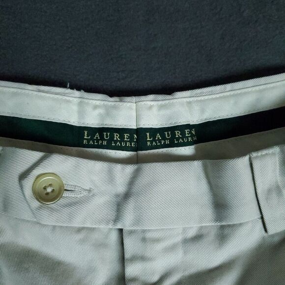 Lauren Ralph Lauren Pants Men's 34x29 Lot Of 2 Khaki Preppy 100% Cotton Cuffed - Picture 10 of 13
